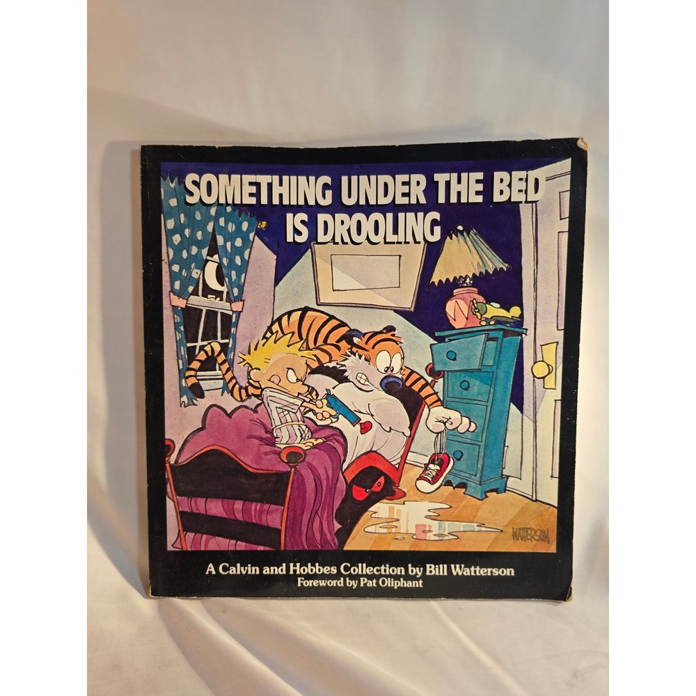 Something Under the Bed Is Drooling Calvin and Hobbes Bill Watterson 1989 Book